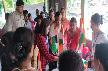 Today, on 06/08/2022, a bike rally was organized under Samaguri revenue circle, leaflet distribution in Dhing Municipality Board area and a new Tiranga sale point was inaugurated in Kaliabor revenue circle office premises as a part of Har Ghar Tiranga campaign.